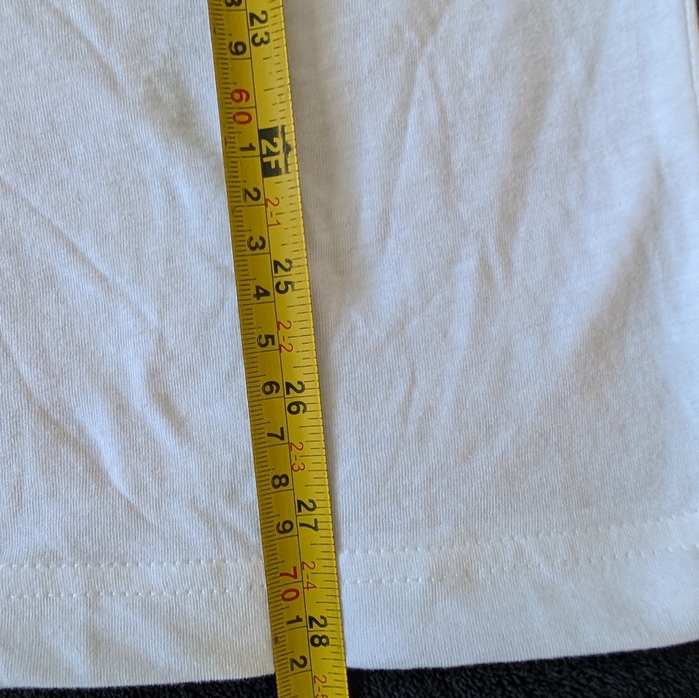 Lightweight White Basic Short Sleeve T-Shirt Neutral Minimal Beach Thin Size M - Picture 5 of 8